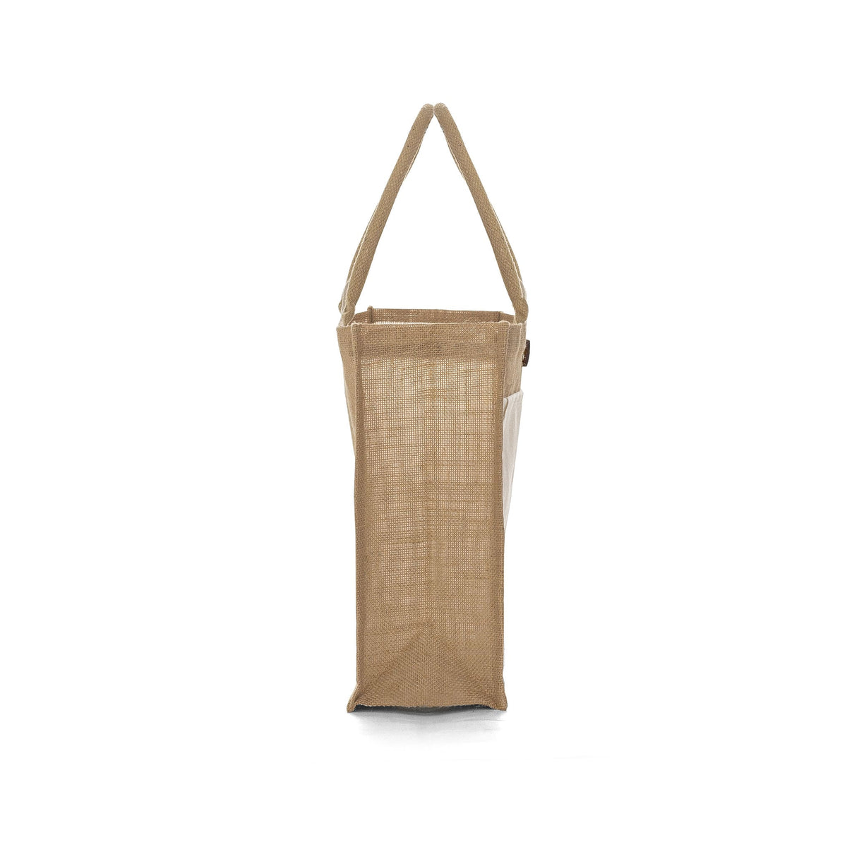 Button-Closure Jute Tote