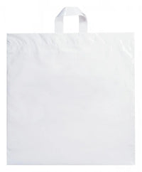 Custom Logo Plastic Shopping Bags with Soft Loop Handles