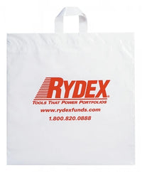 Custom Logo Plastic Shopping Bags with Soft Loop Handles