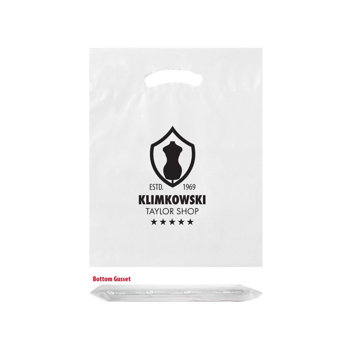 Wholesale OXO Reusable Die Cut Handle Bags (12" x 16")