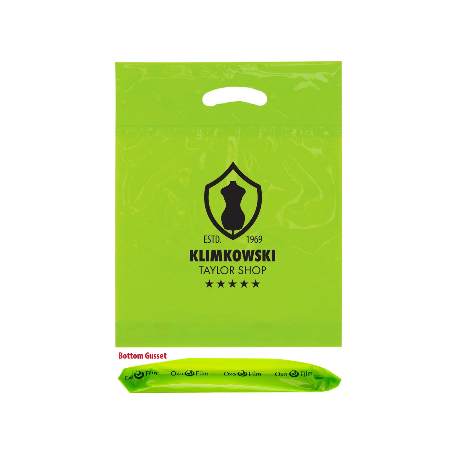 Wholesale OXO Reusable Die Cut Handle Bags (12" x 16")