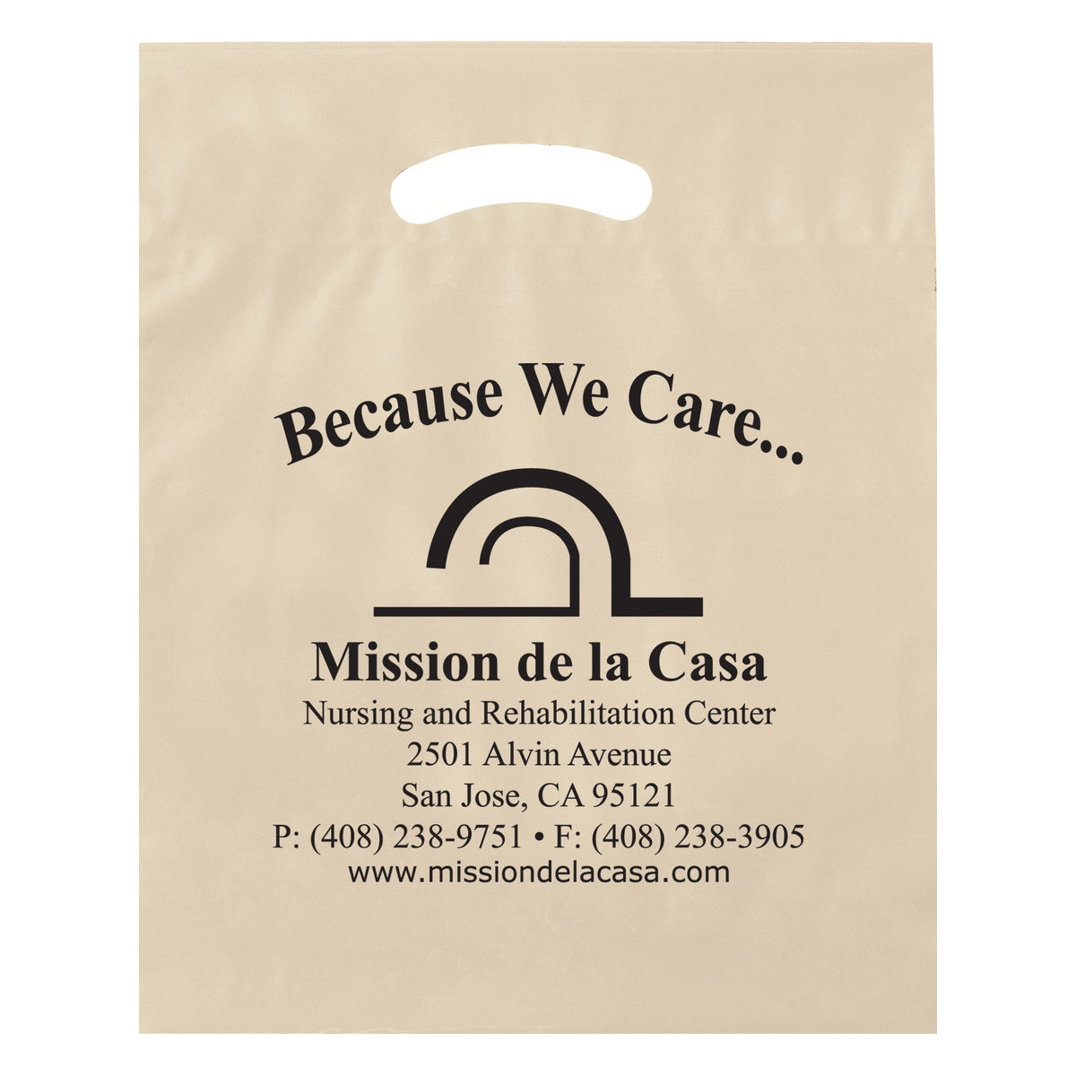 Wholesale FOLD-OVER REINFORCED DIE CUT BAG - 12DC1519