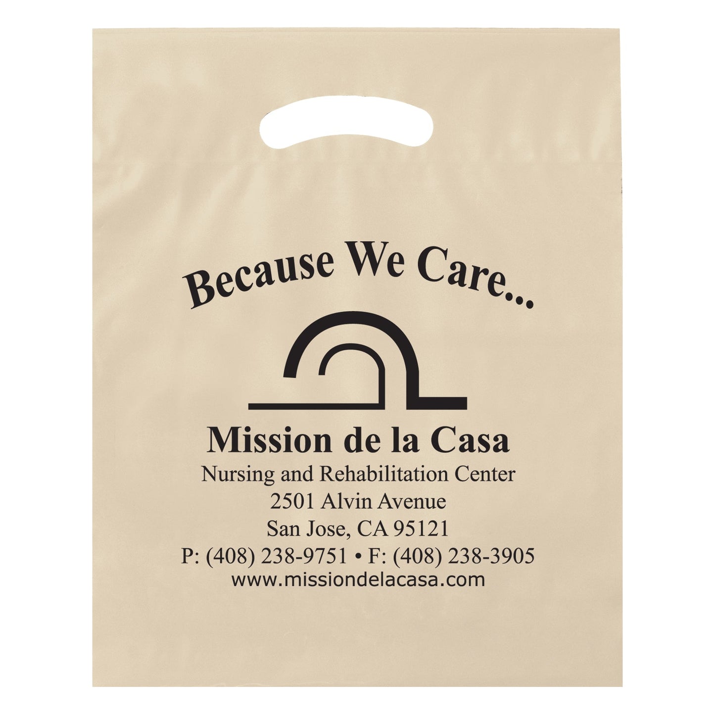 Wholesale FOLD-OVER REINFORCED DIE CUT BAG - 12DC1519