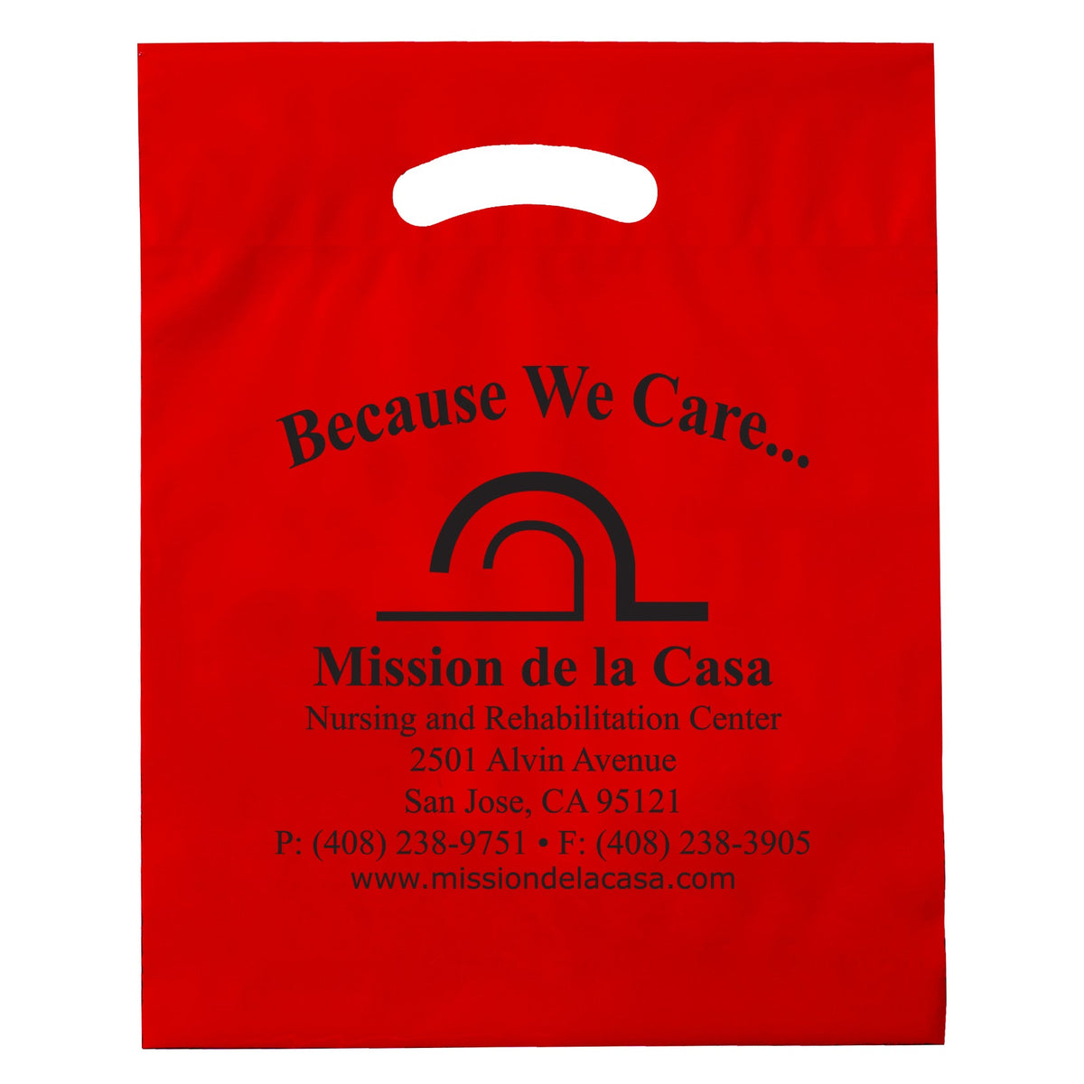 Wholesale FOLD-OVER REINFORCED DIE CUT BAG - 12DC1519