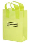 Wholesale Color Frosted Soft Loop Plastic Shopper Bags