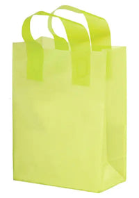 Bulk Custom Printed Frosted Plastic Bags with Handles (10" x 13")