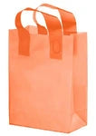 Wholesale Color Frosted Soft Loop Plastic Shopper Bags