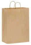 Wholesale Natural Kraft Paper Shopping Bags with Twisted Handles
