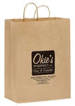 Wholesale Natural Kraft Paper Shopping Bags with Twisted Handles