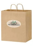 Wholesale Natural Kraft Paper Take-Out Bags with Twisted Handles