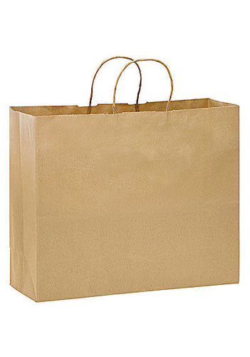 Wholesale Natural Kraft Twisted Paper Handle Shopper - 1N16612