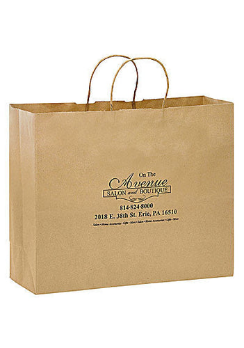 Wholesale Natural Kraft Twisted Paper Handle Shopper - 1N16612
