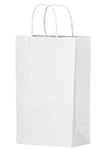 Wholesale 10x13 White Kraft Twisted Paper Handle Shopping Bags (1W10513)