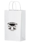 Wholesale 10x13 White Kraft Twisted Paper Handle Shopping Bags (1W10513)