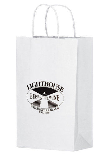 Wholesale White Kraft Twisted Paper Handle Shopper - 1W10513