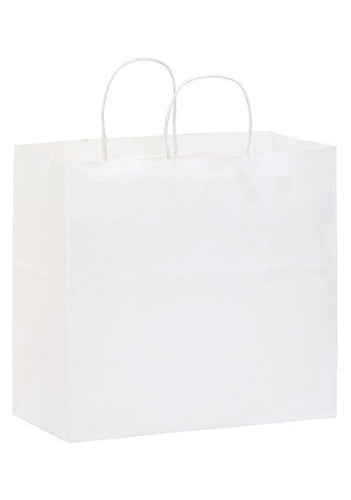 Wholesale White Kraft Paper Take-Out Twisted Paper Handle Shopper - 1W13712