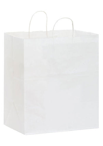 Wholesale White Kraft Paper Take-Out Twisted Paper Handle Shopper - 1W14916