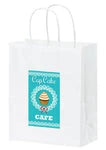 Wholesale White Kraft Twisted Paper Handle Shopper 1W8410