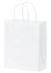 Wholesale White Kraft Twisted Paper Handle Shopper 1W8410
