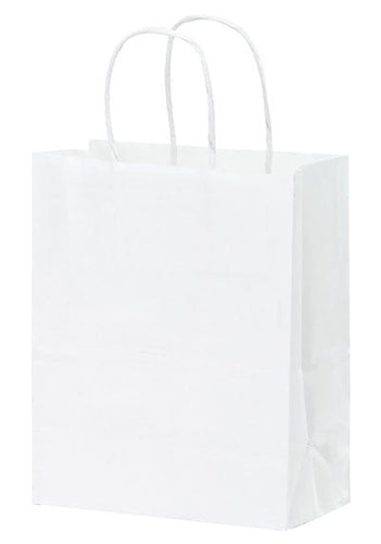 Wholesale White Kraft Twisted Paper Handle Shopper - 1W8410