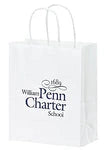 Wholesale White Kraft Twisted Paper Handle Shopper 1W8410