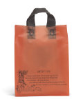 Wholesale Orange Frosted Pumpkin Shopper Plastic Bag - 31HFS1013