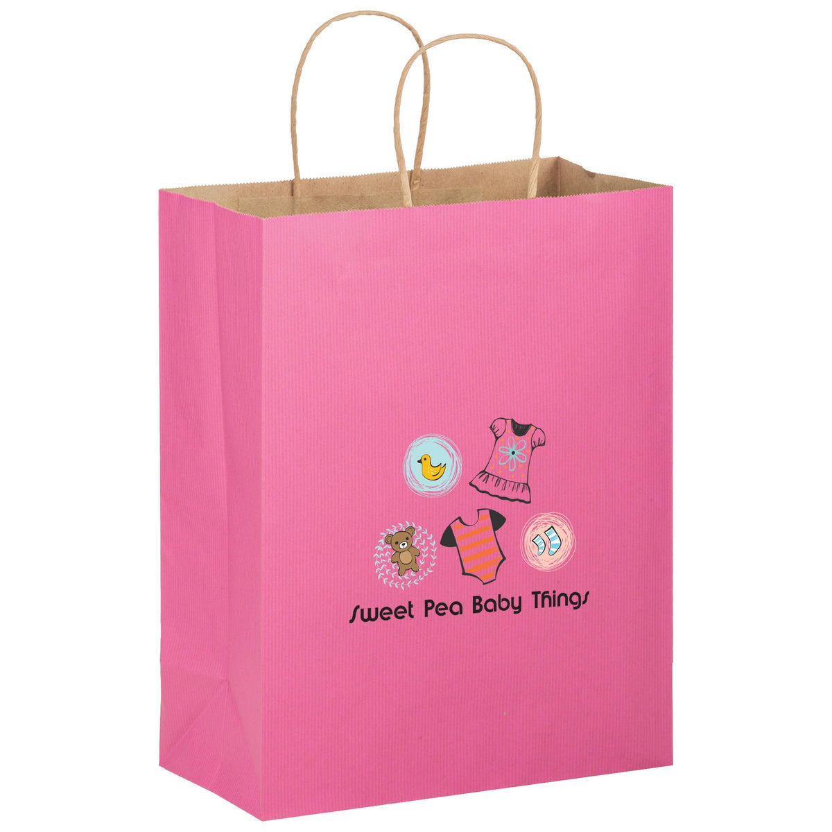 Wholesale Matte Color Twisted Paper Handle Shopper - 4M8410