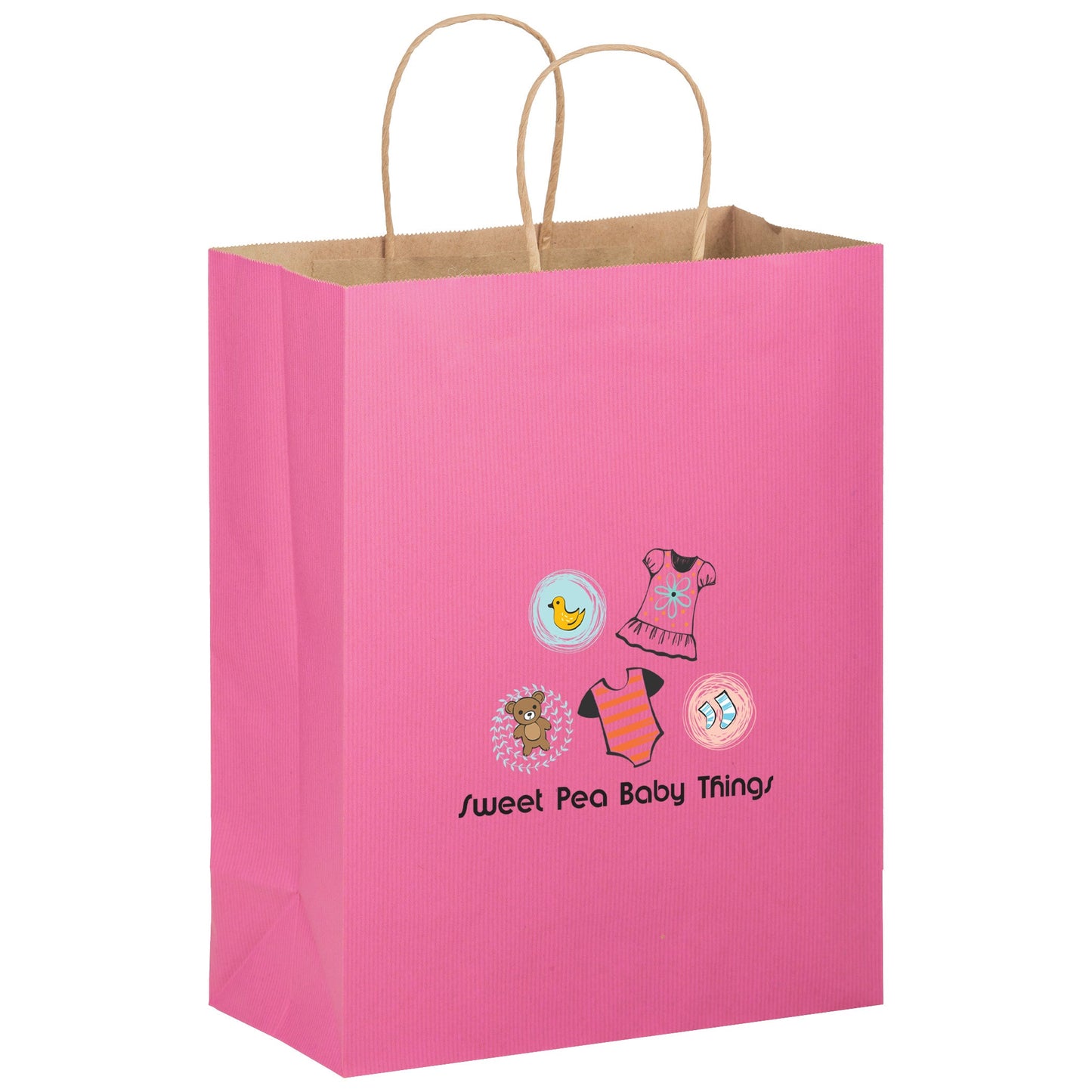 Wholesale Matte Color Twisted Paper Handle Shopper - 4M8410