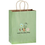 Wholesale Matte Color Twisted Paper Handle Shopper Bags