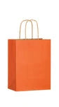 Custom Halloween Pumpkin Kraft Paper Shopping Bags