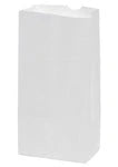 Wholesale Custom White Kraft Paper Grocery Bags (5" x 9.625")