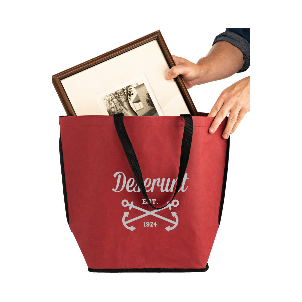 Wholesale LIGHTNING - WASHABLE KRAFT PAPER OVERSIZE TOTE BAG WITH CONTOURED BOTTOM CORNERS - WB20916
