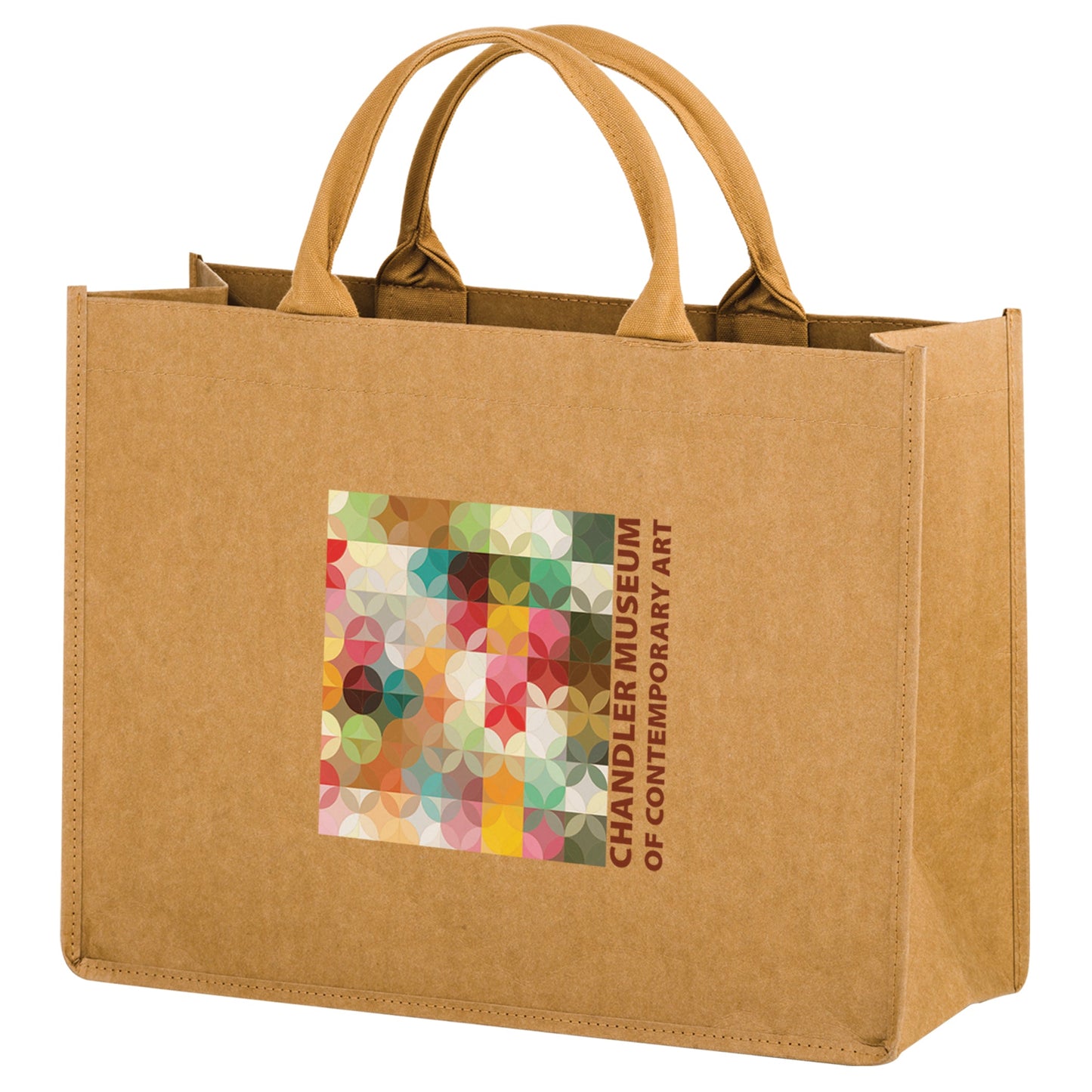 Wholesale HURRICANE - WASHABLE KRAFT PAPER TOTE BAG WITH CONTOURED HANDLE - WB16612