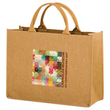 Wholesale HURRICANE - WASHABLE KRAFT PAPER TOTE BAG WITH CONTOURED HANDLE - WB16612
