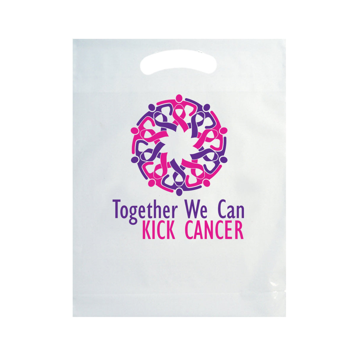 Wholesale BREAST CANCER AWARENESS DIE CUT BAG - 12DC1215P