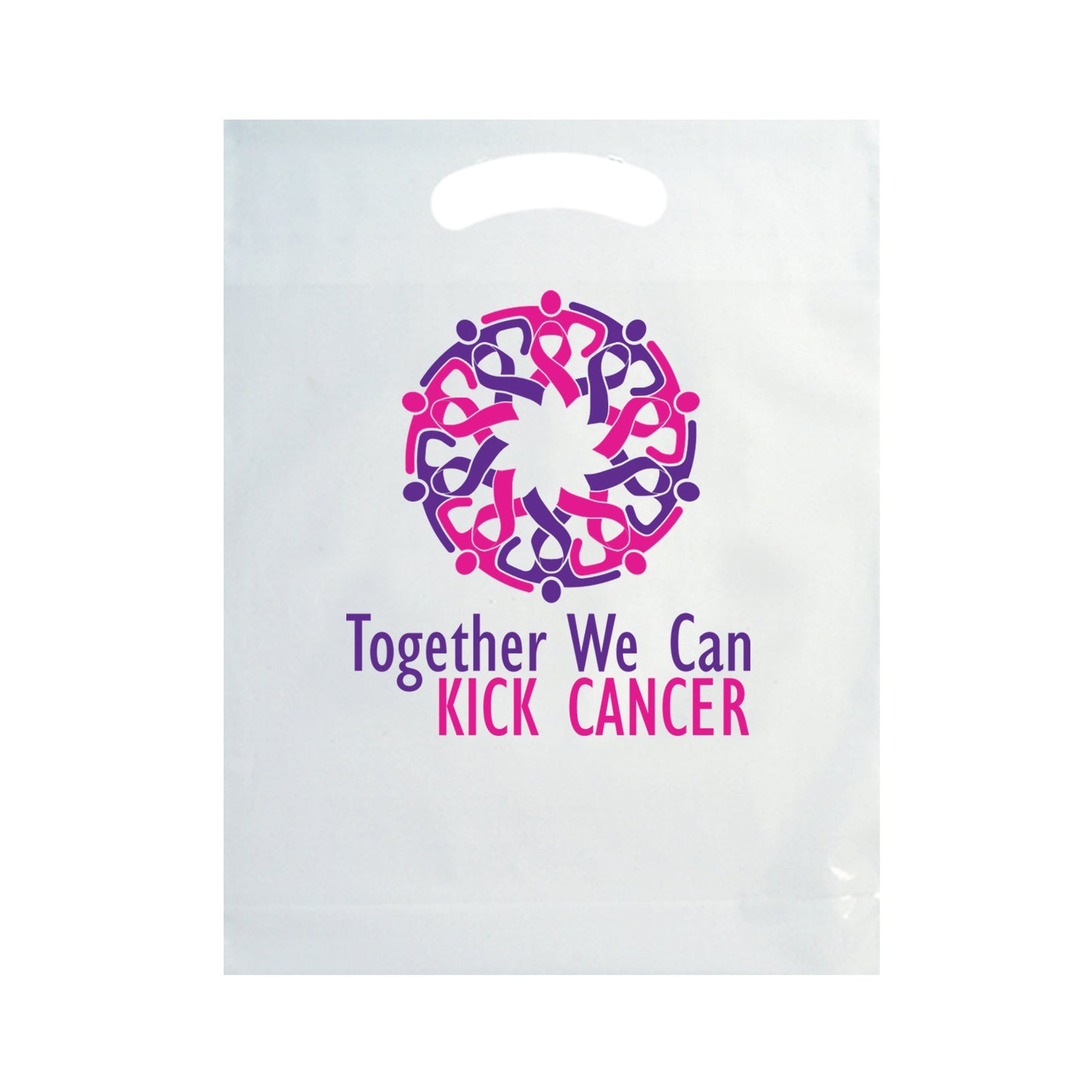 Wholesale BREAST CANCER AWARENESS DIE CUT BAG - 12DC1215P