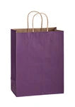 Wholesale Matte Color Twisted Paper Handle Shopper Bags