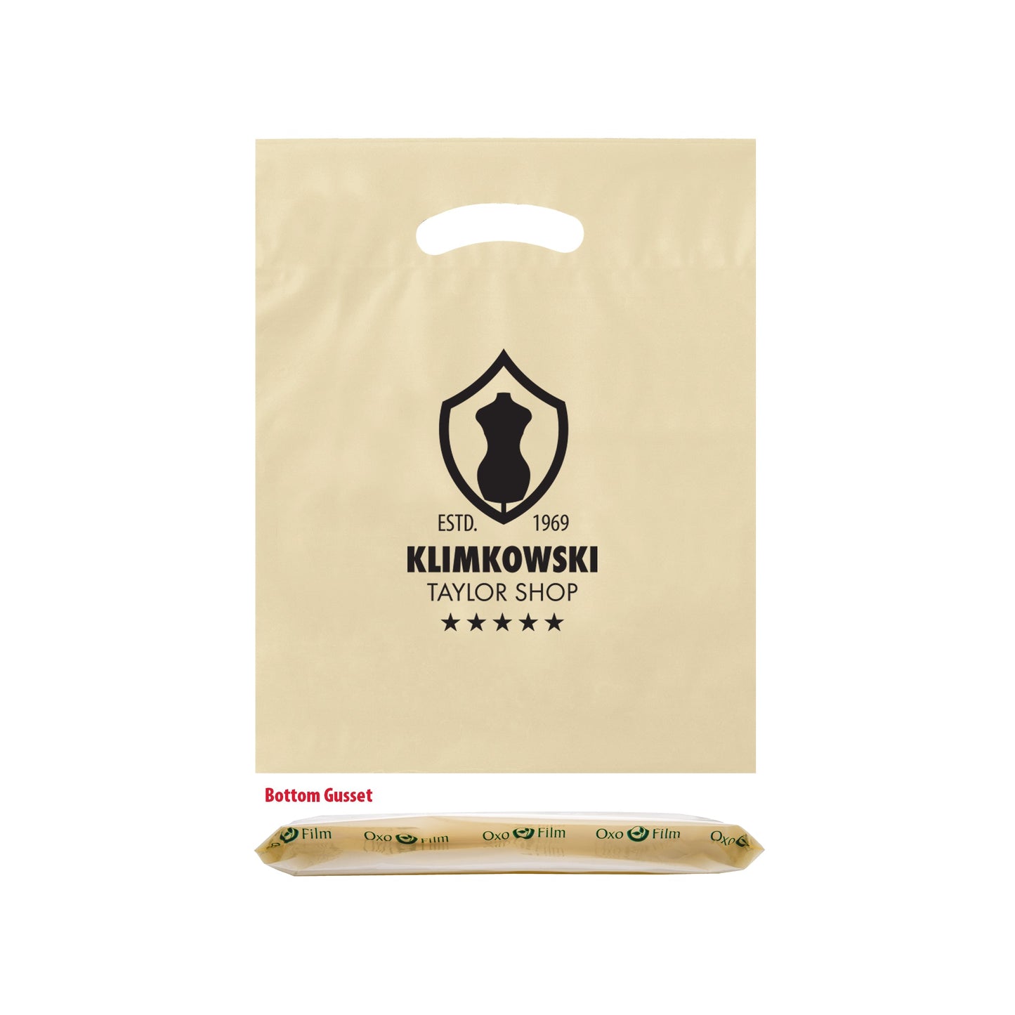 Wholesale OXO Reusable Die Cut Handle Bags (12" x 16")