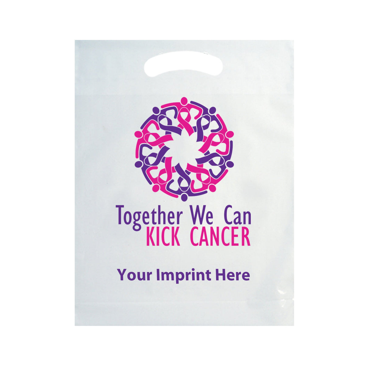 Wholesale BREAST CANCER AWARENESS DIE CUT BAG - 12DC1215P