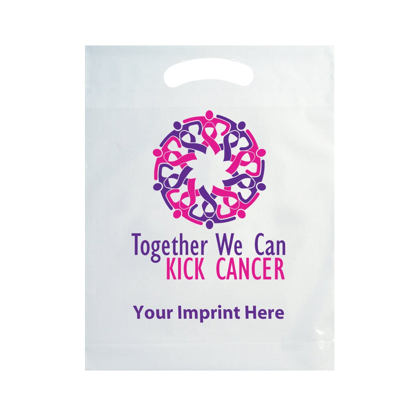 Wholesale BREAST CANCER AWARENESS DIE CUT BAG - 12DC1215P