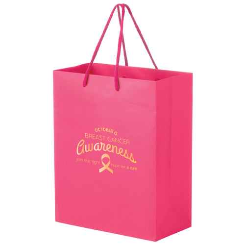 Wholesale PINK AWARENESS MATTE LAMINATED EURO TOTE BAG - 2ML8410BCA
