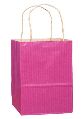 Wholesale Pink Awareness Matte Color Twisted Paper Handle Shopper - 4M8410BCA