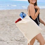 Large Sport Cotton Canvas Drawstring Backpack - SKU BPK20