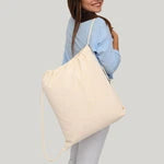 Large Sport Cotton Canvas Drawstring Backpack - SKU BPK20