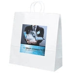 Wholesale Duke White Kraft Paper Bags with Twisted Handles