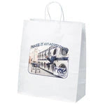 Wholesale White Kraft Paper Shopping Bags (Model 11WHP1315)