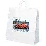 Wholesale Duke White Kraft Paper Bags with Twisted Handles