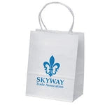 Wholesale Pup White Kraft Paper Shopping Bags (CVWHP58)