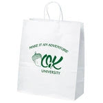Wholesale White Kraft Paper Shopping Bags (Model 11WHP1315)