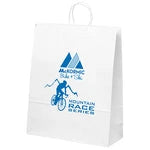 Wholesale Stephanie White Paper Shopping Bags (SKU: CVWHP1619)
